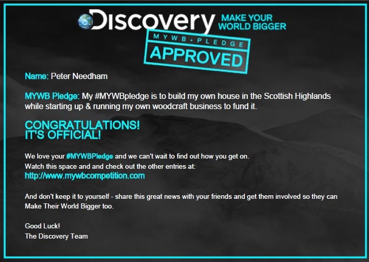 Discovery Channel My World Bigger Pledge